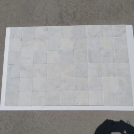 Muğla Beyaz Mermer Taşı 10x10x1 cm – UV Baskıya Uygun Baskısız Doğal Taş Magnet